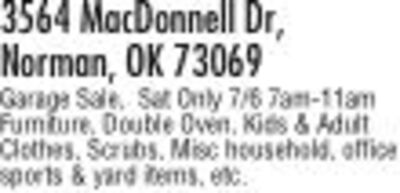 The Norman Transcript Classifieds Garage Sales