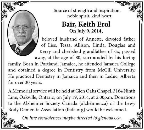 Keith Bair Obituary Leduc Rep