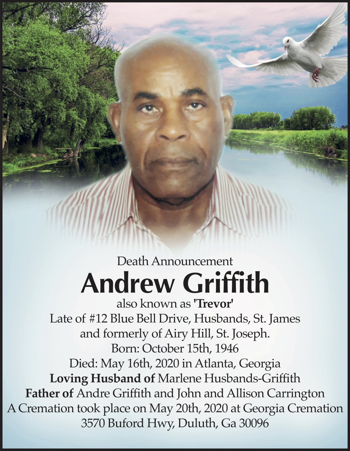 Nation News Classifieds Family Notices Andrew Griffith