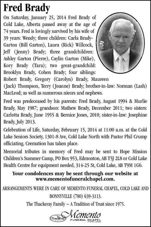 Page 74 Family Place Obituaries