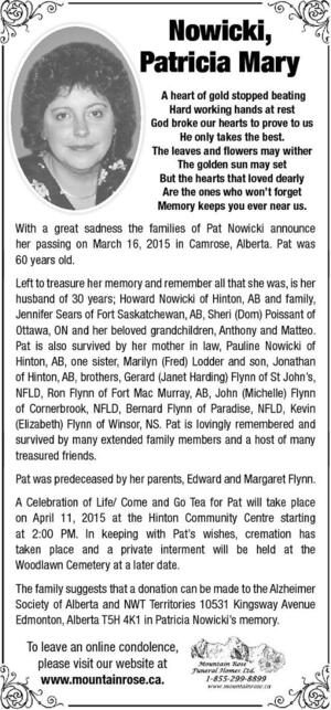 Obituary, Patricia A. Nowicki