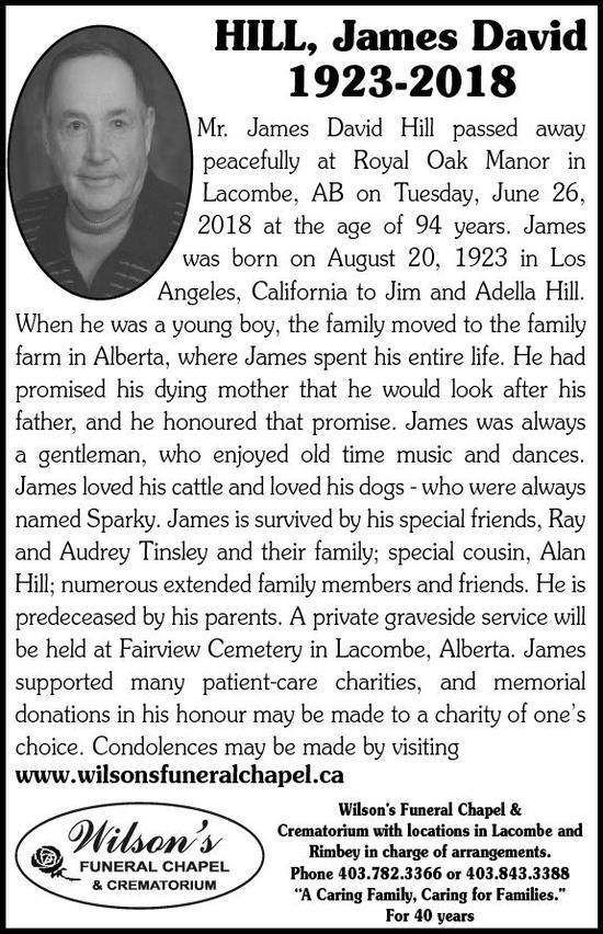 James Hill Obituary Globe