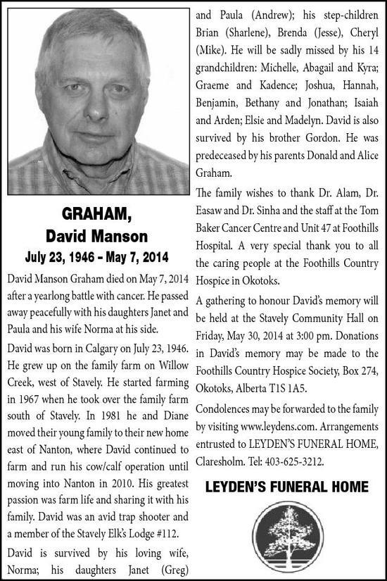 David Graham Obituary High River Times