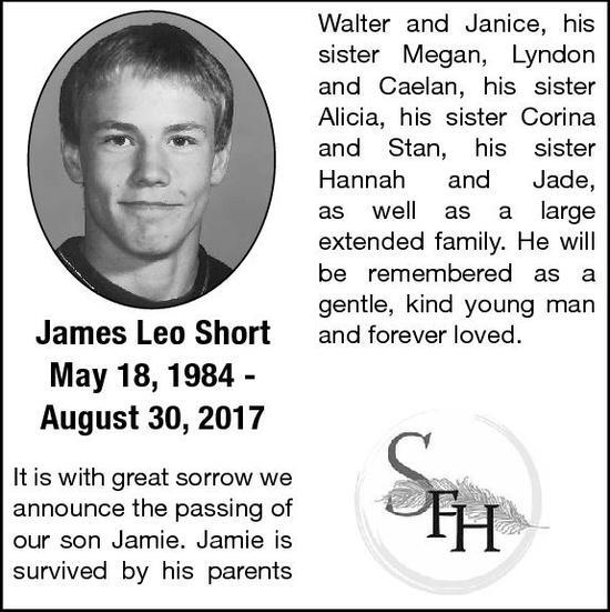 JamesLeo Short Obituary High River Times
