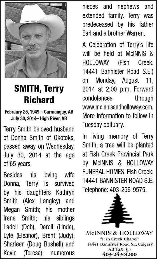 Terry Smith Obituary Vulcan Advocate