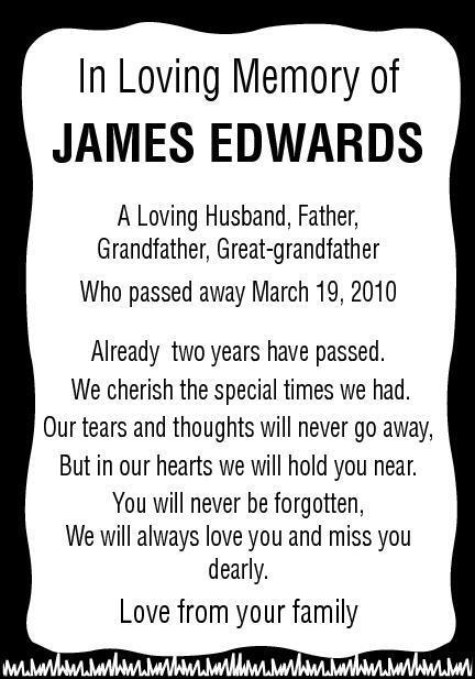 James Edwards | Obituary | North Bay Nugget