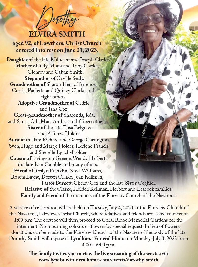 Dorothy Smith Obituary Nation News