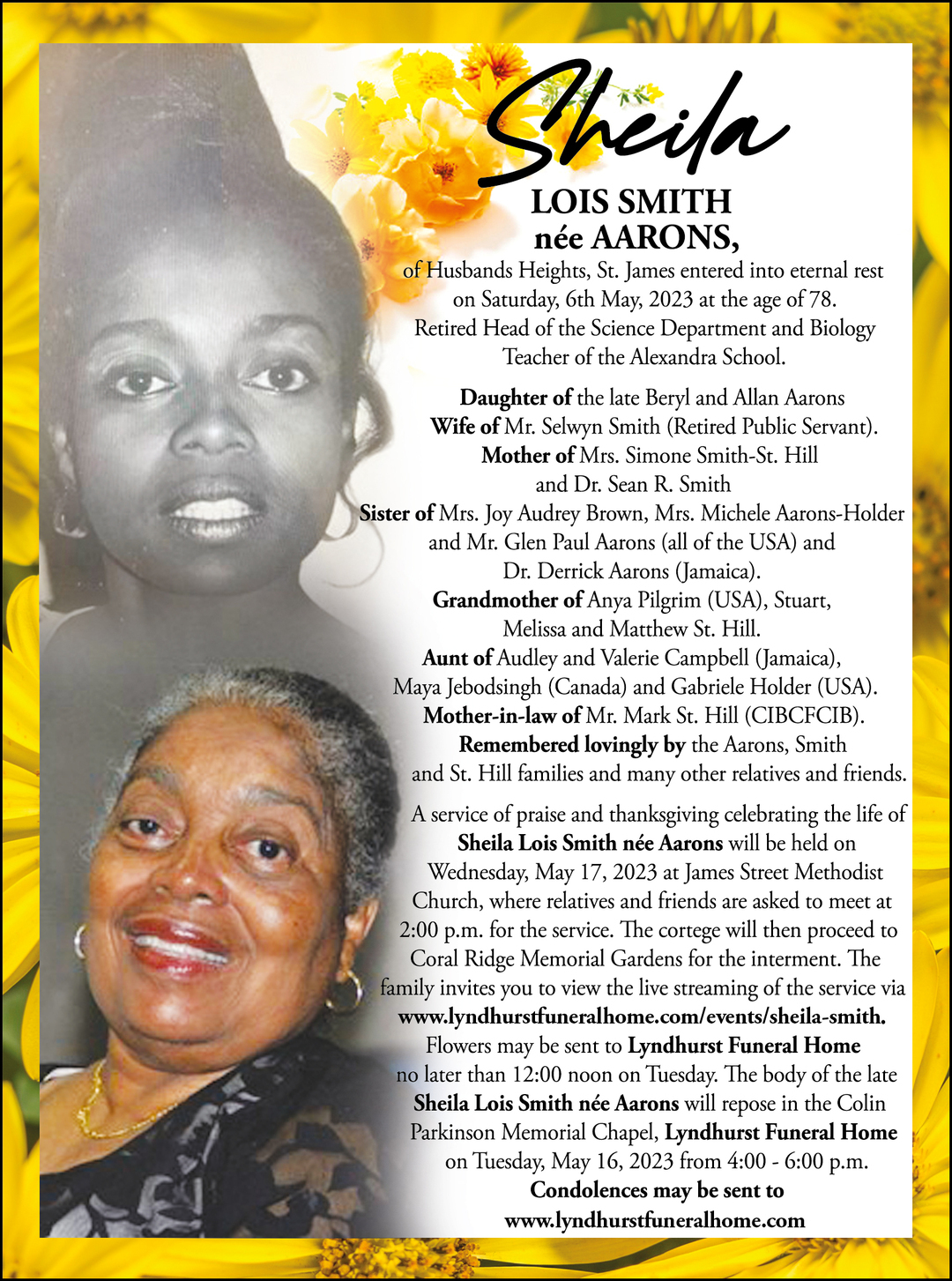 Sheila Smith Obituary Nation News
