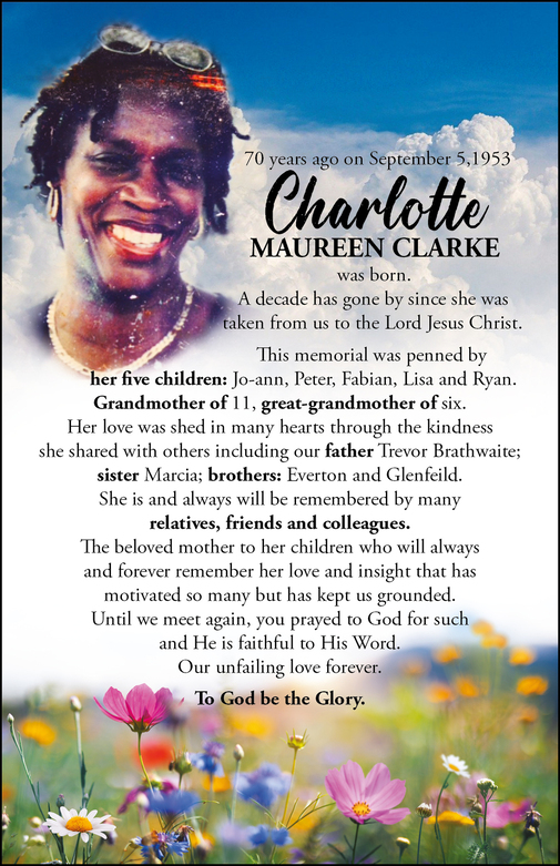 Charlotte Clarke | In Memoriam | Nation News