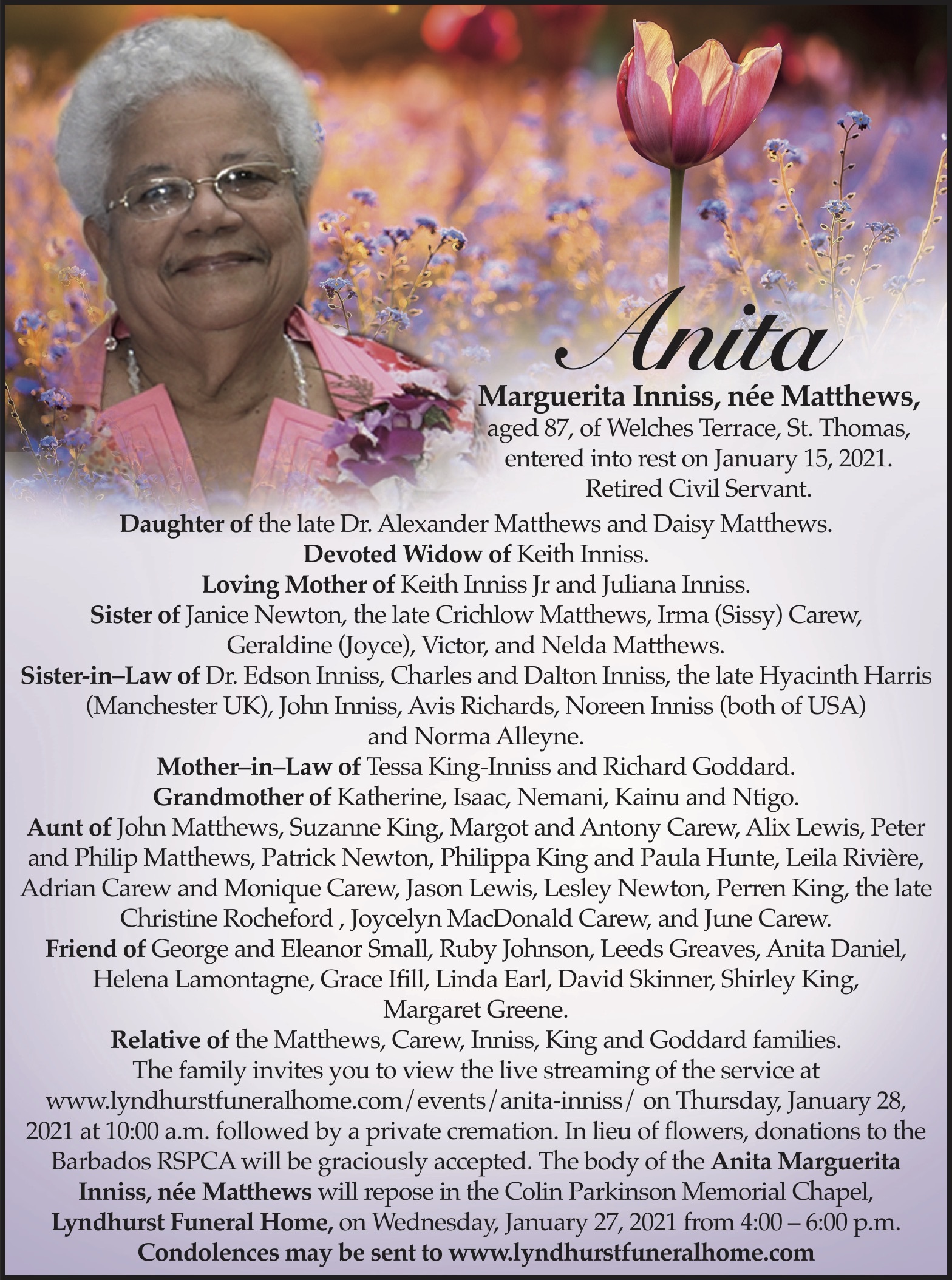 Anita Inniss | Obituary | Nation News